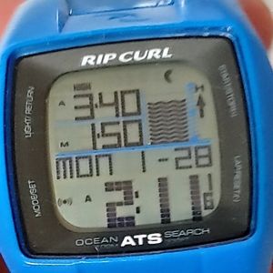 Mens rip curl ats blue wave runner watch